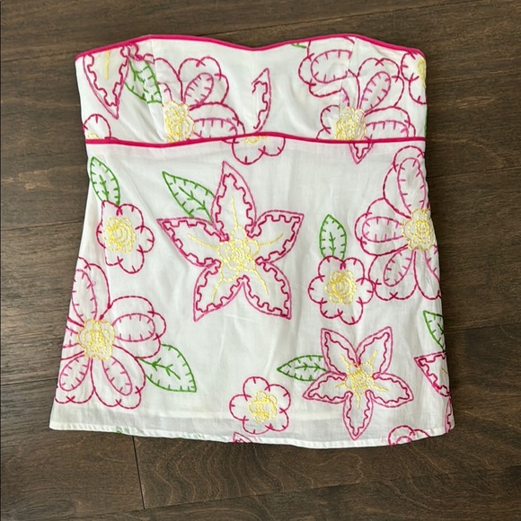Lily Pulitzer Floral Embroidered White Skirt - Picture 1 of 3